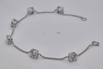 Zonder minimumprijs - Armband - 14 karaat Witgoud - 3.07ct., Nieuw