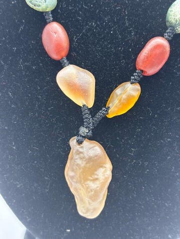Appui-tête - Agate du Gobi naturelle - Collier en agate Gibi
