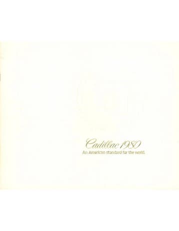 1980 CADILLAC PROGRAMMA BROCHURE ENGELS (USA)