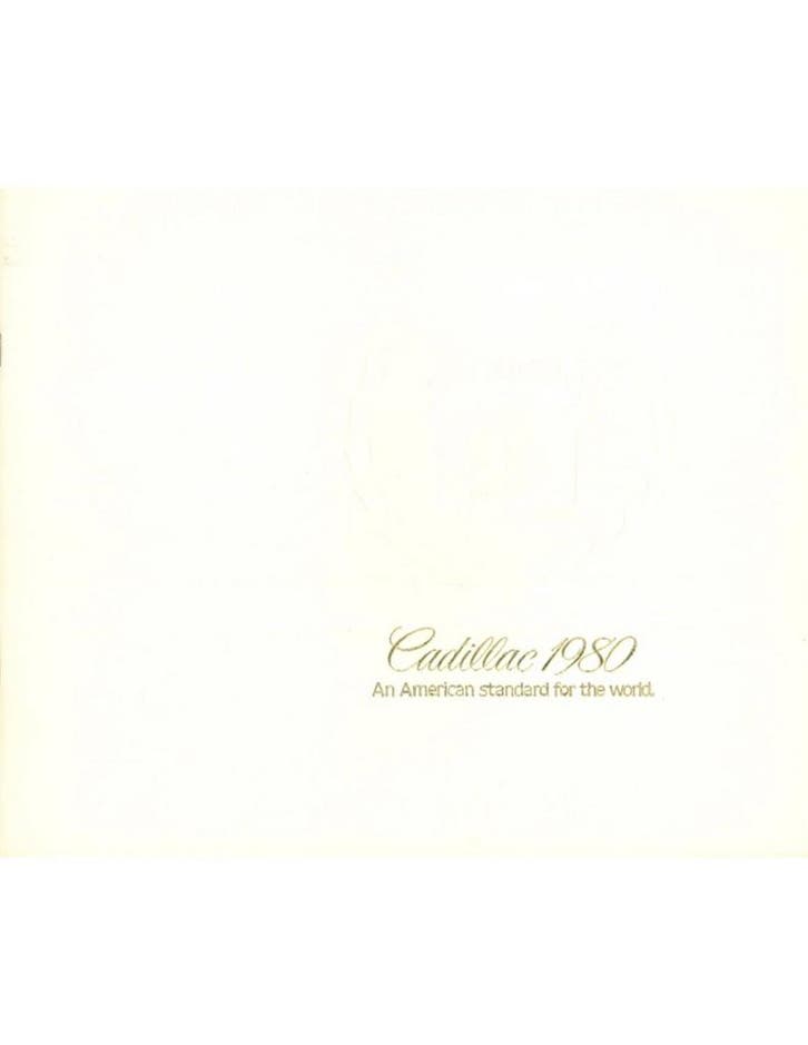 1980 CADILLAC PROGRAMMA BROCHURE ENGELS (USA), Livres, Autos | Brochures & Magazines