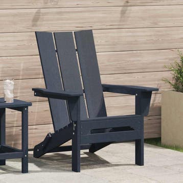 vidaXL Opvouwbare Adirondack Stoel Marineblauw 80,5 x 74,5 x, Tuin en Terras, Verzenden, Nieuw