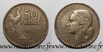 France Frankreich Km 918 50 Francs 1958 Typ Guiraud, Verzenden, België