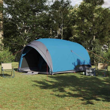 vidaXL Tunnel tent 6-persoons Blauw taft Waterdicht, Verzenden