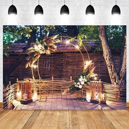 Backdrop Flowerwall polyester 300x200 cm, Hobby en Vrije tijd, Knutselen, Nieuw