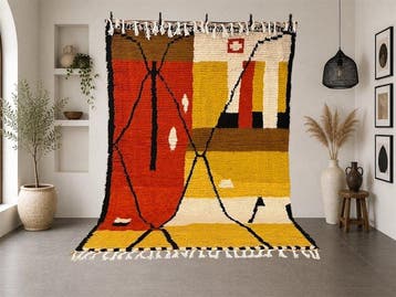 Tapis en laine 100 % – Tissage traditionnel – Nouvelle