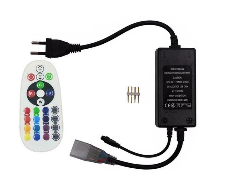 IR 24Knops Afstandsbediening voor RGB LED strip 220V, Maison & Meubles, Lampes | Autre, Enlèvement ou Envoi