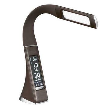 LED Bureaulamp Design EcoLeather Kaffee - Display Touch, Verzenden