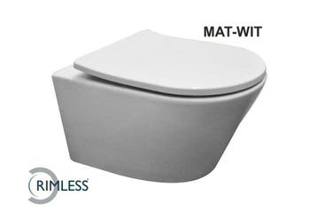 Vesta rimless wandcloset mat-wit + Shade zitting mat-wit, Ophalen of Verzenden, Nieuw