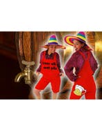 Foute overall tuinbroek fluo met opschrift, Ophalen of Verzenden, Nieuw