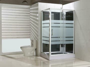 Thermo rechts complete douchecabine 120x90x218 alu  5mm glas, Ophalen of Verzenden, Nieuw