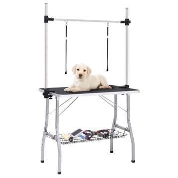 vidaXL Hondentrimtafel verstelbaar met 2 lussen en, Dieren en Toebehoren, Verzenden, Nieuw