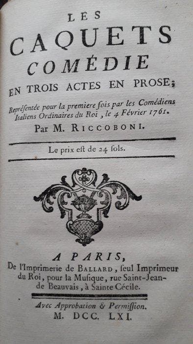 Favart etc. - Comédies françaises - 1739-1763, Antiek en Kunst, Antiek | Boeken en Manuscripten