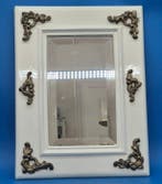 Miroir- Miroir mural avec des appliques somptueuses – Blanc