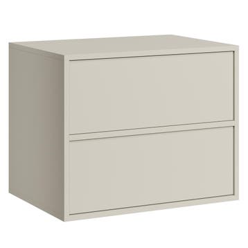 Wastafel Onderkast Mali 60 cm Beige Wastafelmeubel, Verzenden