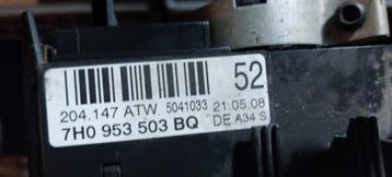 STUURKOLOM SCHAKELAAR 7H0 953 503 BQ VAK 49 F Volkswagen..., Auto-onderdelen, Ophalen of Verzenden, Gebruikt, Volkswagen