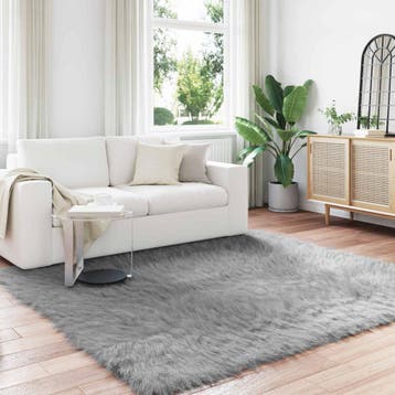 vidaXL Tapijt van imitatie schapenvacht TAFALLA Grijs 240 x, Verzenden, Nieuw