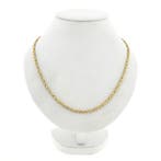 Gouden vierkante koningsschakel ketting, Handtassen en Accessoires, Kettingen, Ophalen of Verzenden, Gebruikt, Overige kleuren