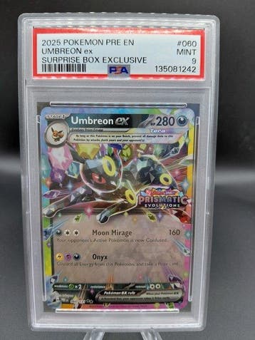 Pokémon - 1 Graded card - Umbreon #060 Full art, Foil,, Nieuw