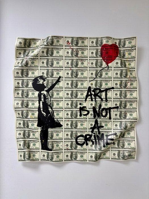Raze - Street $ Board, Antiek en Kunst, Kunst | Schilderijen | Modern