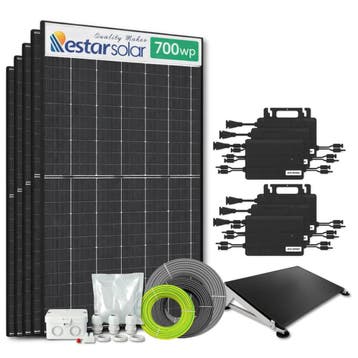 Zonnepanelen pakket voor platdak - 3.5 kW - 5x 700, Ophalen of Verzenden, Nieuw
