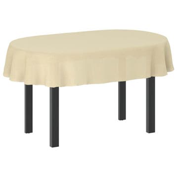 vidaXL Tafelkleed 5 st Ovaal Crèmewit 160 x 220 cm, Huis en Inrichting, Verzenden, Nieuw