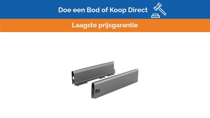 Bieden: Hettich Arcitech Drawer Runner Set 450mm, Watersport en Boten, Bootonderdelen, Ophalen of Verzenden