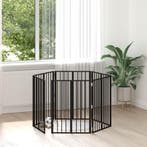 vidaXL Hondendeur 6 pcs Zwart 60 x 80 cm Gegevens staal, Verzenden, Nieuw