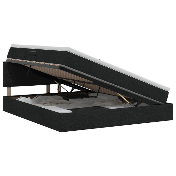vidaXL Opbergbed met matras met hoofdeinde Zwart 180 x 200, Maison & Meubles, Chambre à coucher | Lits, Envoi