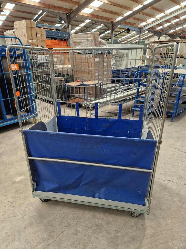 Rolcontainer 3-heks 118x80xh160 met stortluik, Zakelijke goederen, Machines en Bouw | Heftrucks en Intern transport, Ophalen of Verzenden