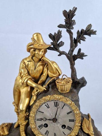 Figurale pendule - - Verguld brons - 1850-1900