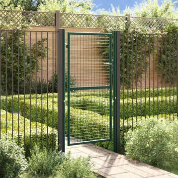 vidaXL Hekpoort staal 100x175 cm groen, Tuin en Terras, Verzenden, Nieuw