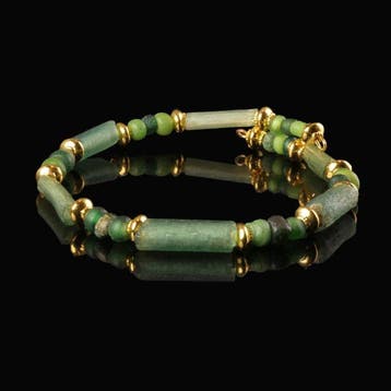 Oud-Romeins Bracelet, met Romeinse glasparels