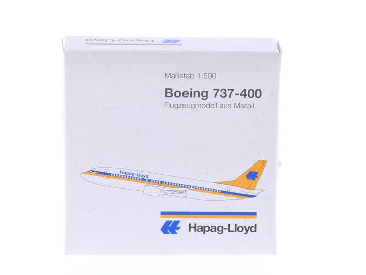 Schaal 1:500 Herpa 501279 Hapag-Lloyd Boeing 737-400 Reg...., Hobby en Vrije tijd, Modelbouw | Vliegtuigen en Helikopters, Gebruikt