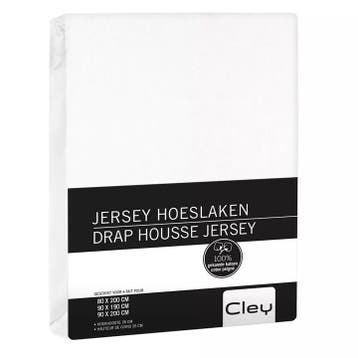 Jersey hoeslaken matras (max. 26 cm) - 80/210 , Wit, Huis en Inrichting, Nieuw, Eenpersoons, Matras