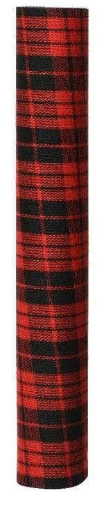 Decostof tafelloper tartan schotse ruit rood zwart polyester, Nieuw