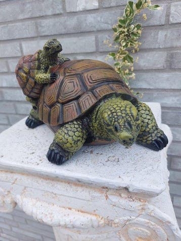 Beeld, large turtle - 15 cm - polyresin