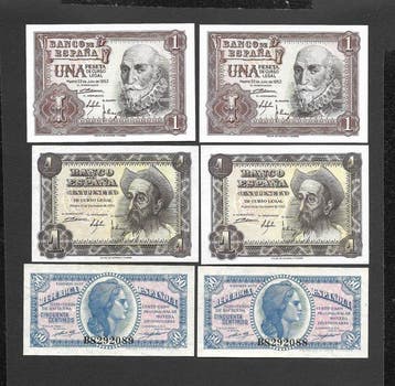 Spanje. - 14 Banknotes - various dates (Zonder minimumprijs), Postzegels en Munten
