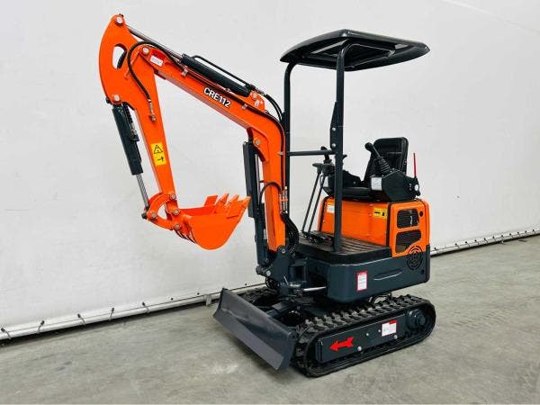 Veiling - RTE mini graver CRE112 EURO5, Zakelijke goederen, Machines en Bouw | Kranen en Graafmachines