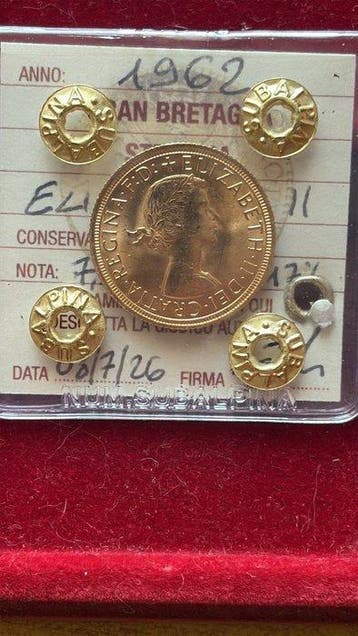 Royaume-Uni. Sovereign 1962 Elizabeth II, Postzegels en Munten