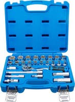 Bgs Technic Dopsleutelset golfprofiel 10 mm (3/8) 26-delig, Verzenden
