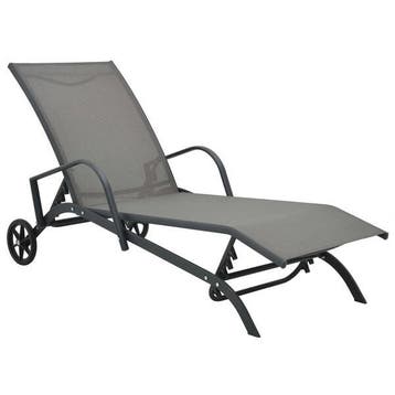 Bain de soleil acier/textilene - Seconde chance durable, Verzenden