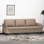vidaXL Driezitsbank 180 cm kunstleer cappuccinokleurig, Verzenden, Nieuw