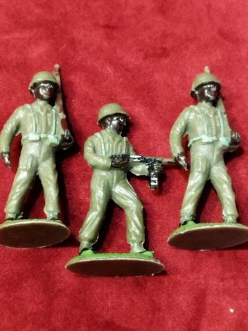 Figurine militaire miniature - Soldats belges en plastique