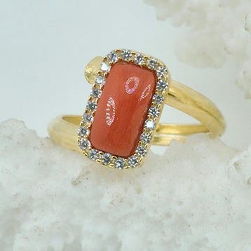 Koraal - Zilver, Verguld, Zonder reservering - Ring -