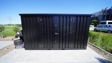 Zwart gepoedercoaten container van Zelfbouwcontainer |Bel NU