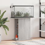 vidaXL Aquariumstandaard 75x36x72,5 cm bewerkt hout grijs, Verzenden