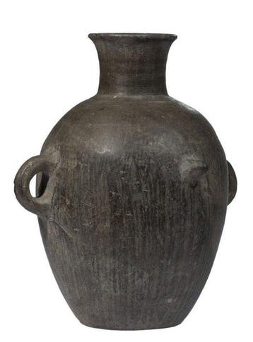 West-Aziatisch Zwarte aardewerk vaas uit Amlash, 800–1500