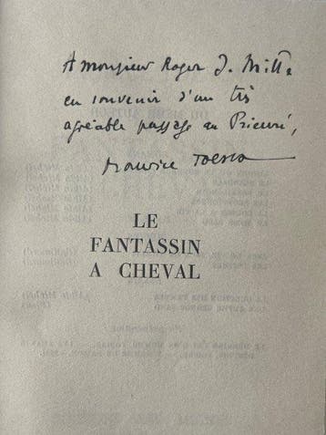 Maurice Toesca - Manuscrit de « L’amour Filial » + livre