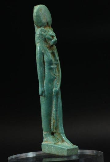 Oud-Egyptisch Faience Tall Figure talisman van de godin