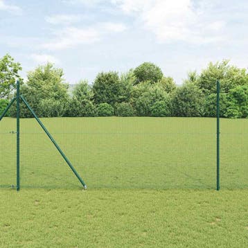 vidaXL gelast draadhek met grondpennen 25 x 1,5 m, Verzenden